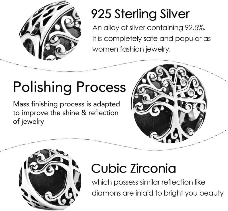 DATOUQI Queen Happy Birthday Hot Air Balloon Family Puppy Charm 925 Sterling Silver Charms for Bracelets and Necklaces Mother's Day Charms for Women - Image 5